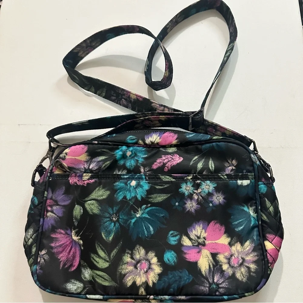 Lug Carousel XL Floral Quilted Women's Crossbody Bag Bloom Black - Picture 7 of 14
